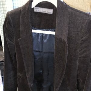 Zara Brown Corduroy Jacket with Patch Elbows